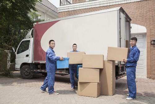 Storage boxes and organized urban storage space in Spitalfields