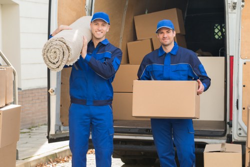 Man and van service handling a local move in Spitalfields street