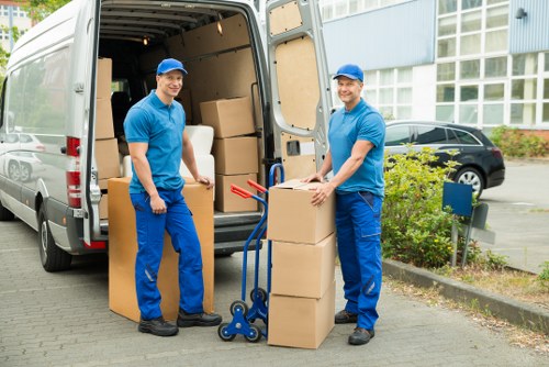 Careful loading of furniture and boxes for a small removal service